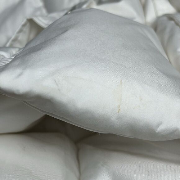 VEEKO Women's Medium 36 Goose Down Puffer Coat Jacket White Collared Pockets - Picture 12 of 16